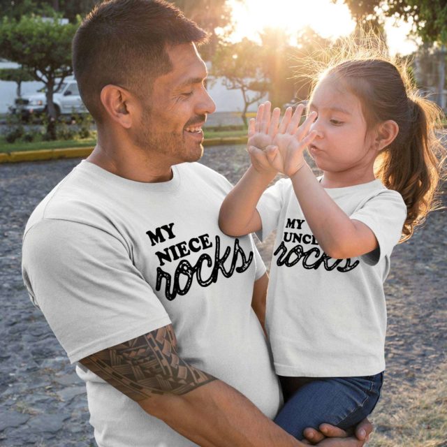 Gift for Niece, My Uncle Rocks, My Niece Rocks, Matching Family Shirts