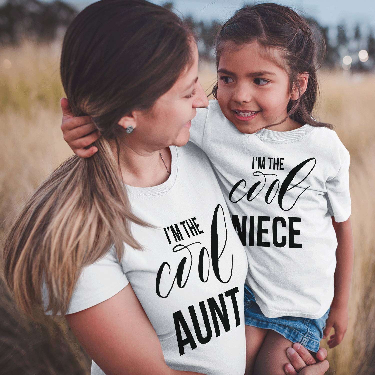 Aunt Niece Matching Shirts, I'm the Cool Aunt, I'm the Co...