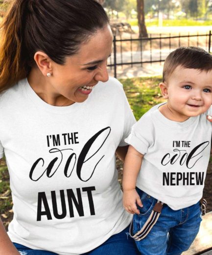 Aunt Nephew Matching Shirts, I'm the Cool Aunt, I'm the Cool Nephew, Family Shirts