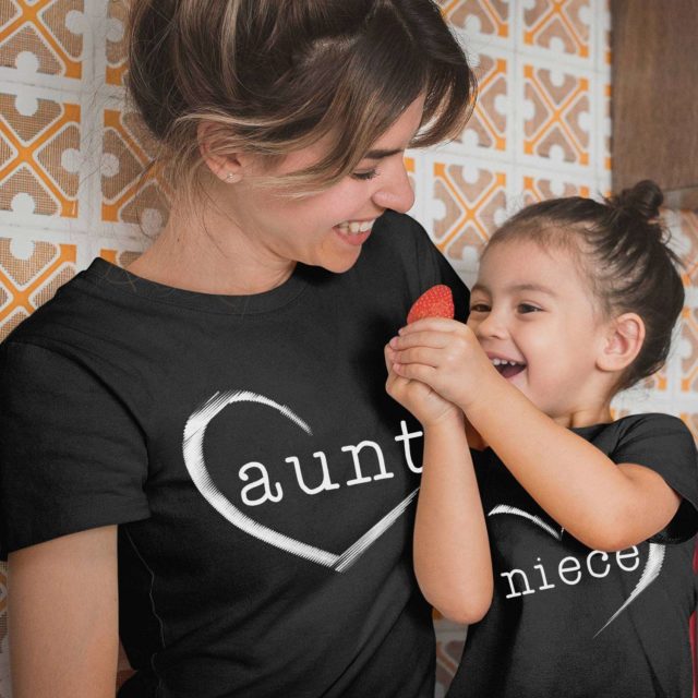 Aunt Niece Gift, Half Heart, Family Shirts, Matching Aunt and Niece
