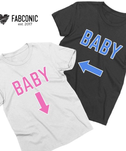 Maternity Baby Shirts, Baby Pointed Arrows, Funny Couple Shirts