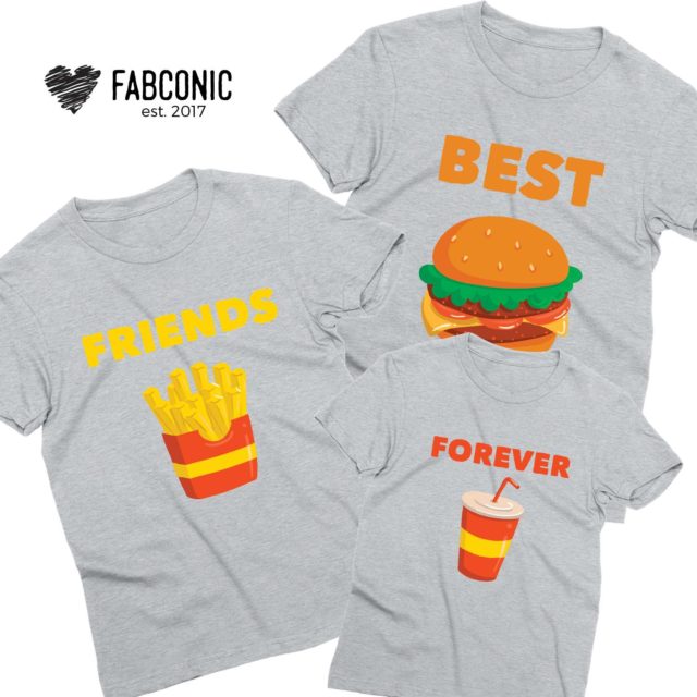 Best Friends Forever Family Shirts, Burger, Fries, Coke, Family Shirts