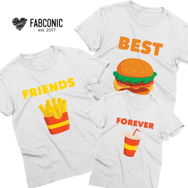 Best Friends Forever Family Shirts, Burger, Fries, Coke, Family Shirts