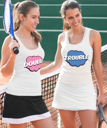 Double Trouble Tanks, Best Friends Tank Tops, Matching BFF Tanks