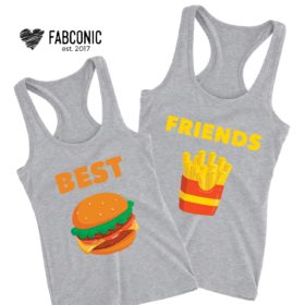 Best Friends Tops, Burger Fries, Matching Best Friends Tanks