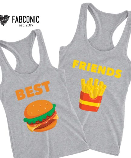 Best Friends Tops, Burger Fries, Matching Best Friends Tanks