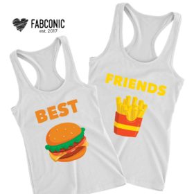 Best Friends Tops, Burger Fries, Matching Best Friends Tanks