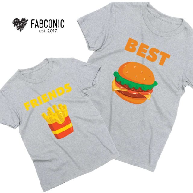Father Kid Shirts, Best Friends, Burger Fries, Matching Father & Son Shirts