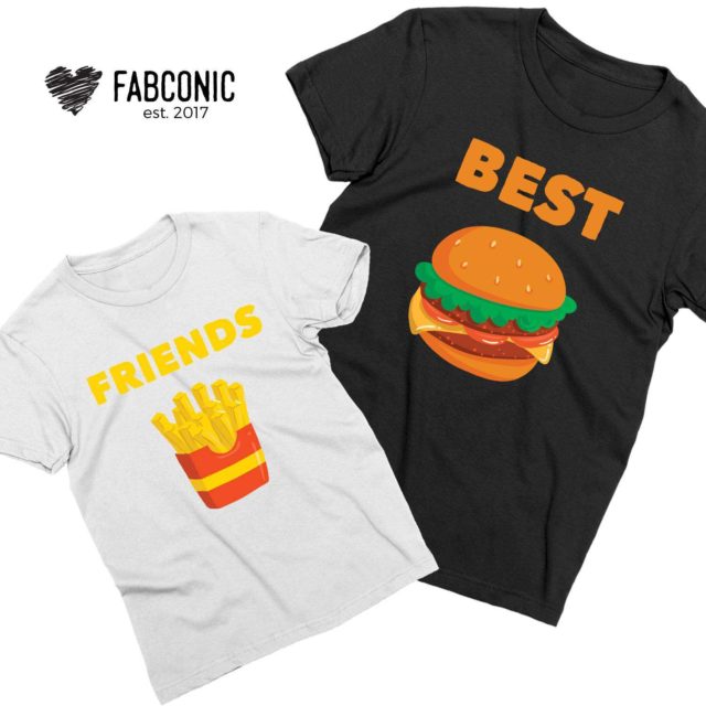 Best Friends Siblings Shirts, Burger Fries, Siblings Shirts