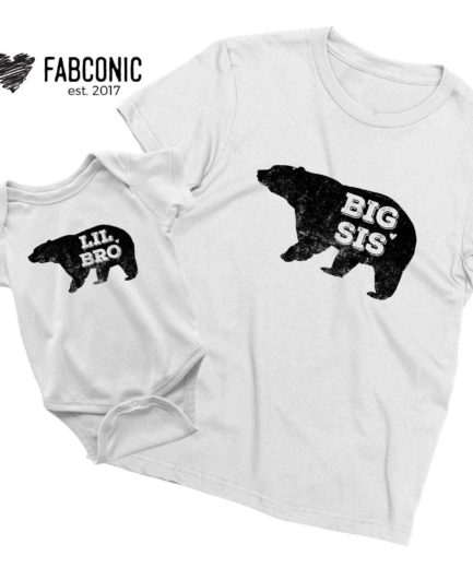 Big Sister Little Brother Shirts, Bear, Siblings Shirts, Matching Big ...