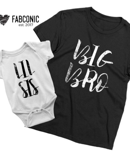 Big Bro Lil Sis Shirts, Textured Design, Big Bro Shirt, Lil Sis Shirt, Siblings Shirts