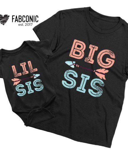 Sisters Shirts, Big Sis Lil Sis, Boho Arrows, Siblings Shirts, Gift Idea for Sister