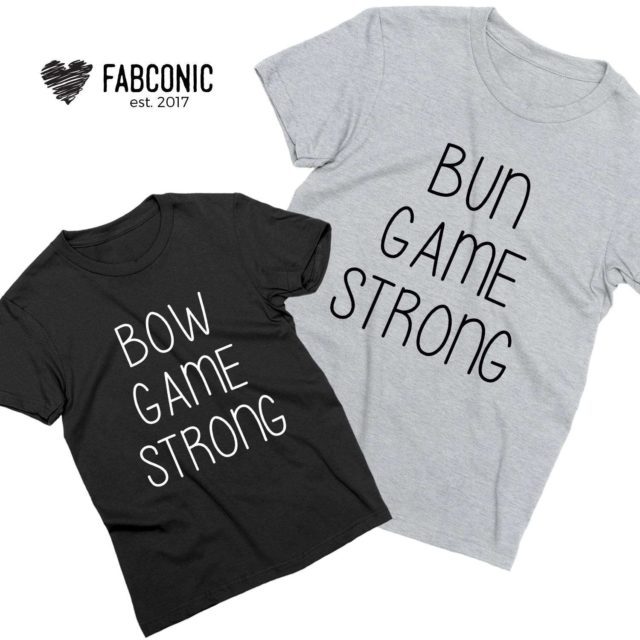 Mommy and Me Shirts, Bun Game Strong, Bow Game Strong, Mother & Daughter Shirts