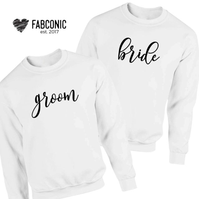 Bride Groom Sweatshirts, Couple Sweatshirts, Anniversary Outfit for Couples
