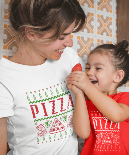 Pizza Ugly Christmas Shirt, Matching Family Shirts, Pizza Shirts