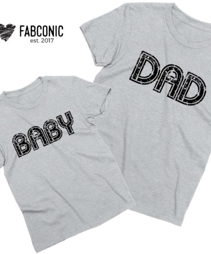 Dad Baby Shirts, Matching Father & Kid Shirts, Gift Idea for Father's Day
