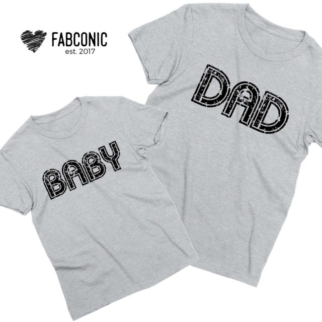 Dad Baby Shirts, Matching Father & Kid Shirts, Gift Idea for Father's Day