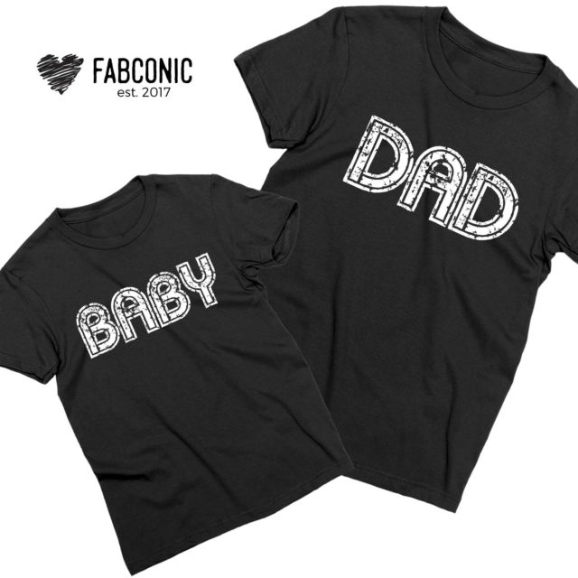 Dad Baby Shirts, Matching Father & Kid Shirts, Gift Idea for Father's Day