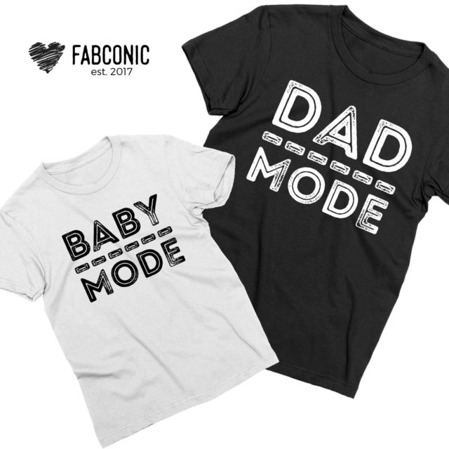 Matching Daddy Baby Shirts, Dad Mode, Baby Mode, Father & Kid Shirts
