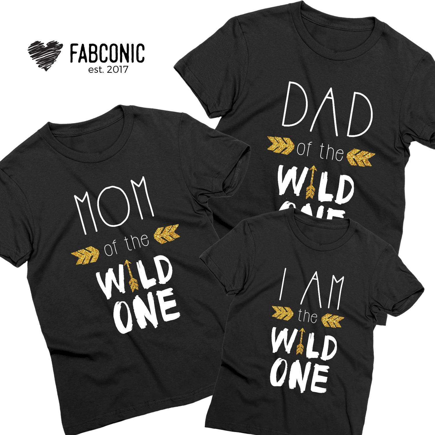 Wild One Matching Shirts Mommy Daddy Shirts First Birthday 