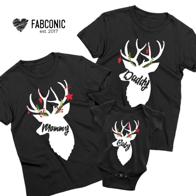 Deer Christmas Family Shirts, Matching Christmas Shirts for Family