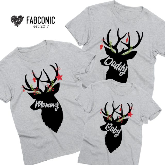 Deer Christmas Family Shirts, Matching Christmas Shirts for Family