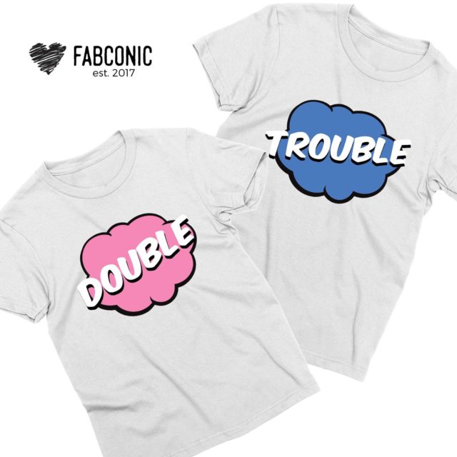 Double Trouble Shirts, Comic Style, Couple Matching Shirts