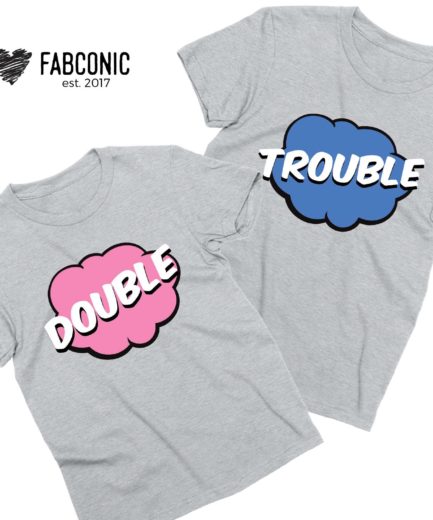 Double Trouble Shirts, Comic Style, Couple Matching Shirts