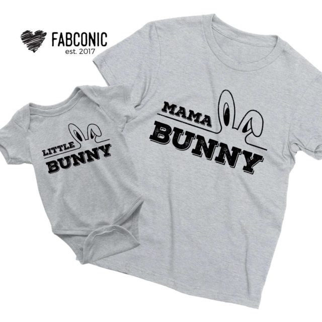 Mama Bunny Little Bunny Easter Shirts, Easter Mother & Kid Shirts