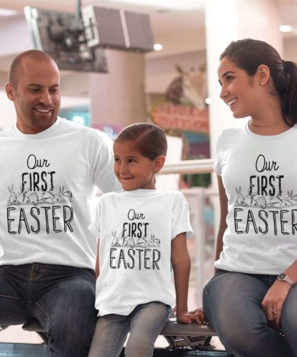 Our First Easter Shirts, Easter Family Shirts, Matching Family