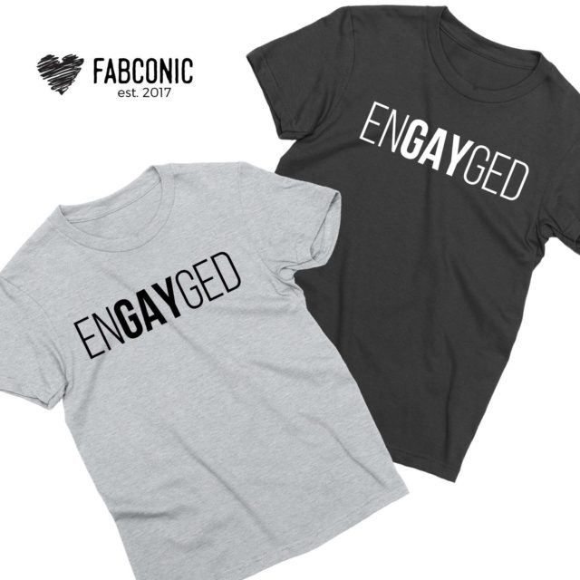 EnGAYged Shirts, Couple Shirts, Matching LGBT Shirts