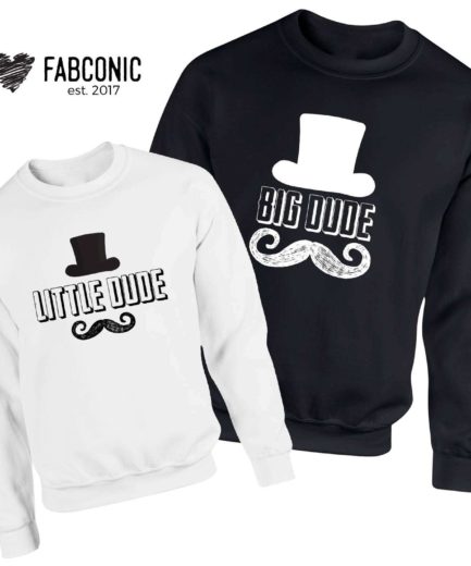 Big Dude Little Dude Sweatshirts, Family Sweatshirts, Father's Day Gift Ideas