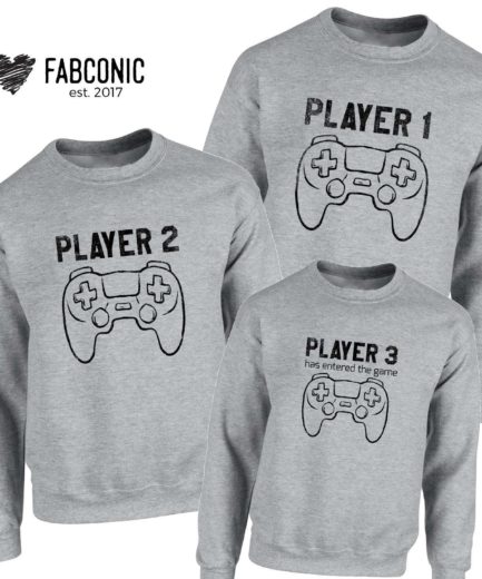 Gamer Family Outfit, Player 1 Player 2 Player 3 has entered the game