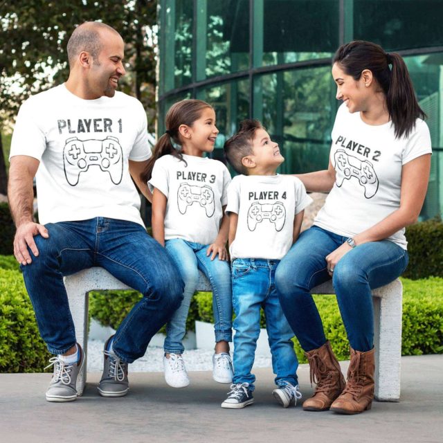 Player 1 Player 2 Family Shirts, Player 3 has entered the game, Family Shirts