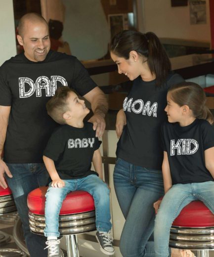 Family Matching Shirts, Dad, Mom, Kid, Baby, Family Shirts for Gift