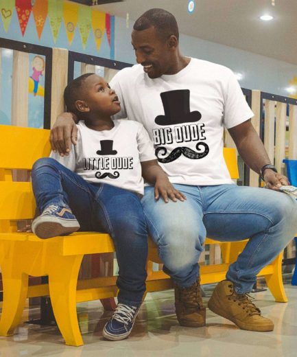 Big Dude Little Dude Shirts, Father & Kid Shirts, Father's Day Gift