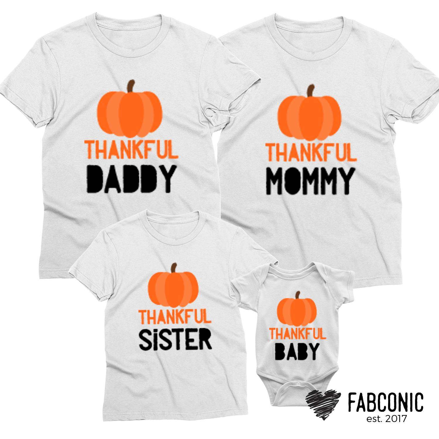 thankful family shirts
