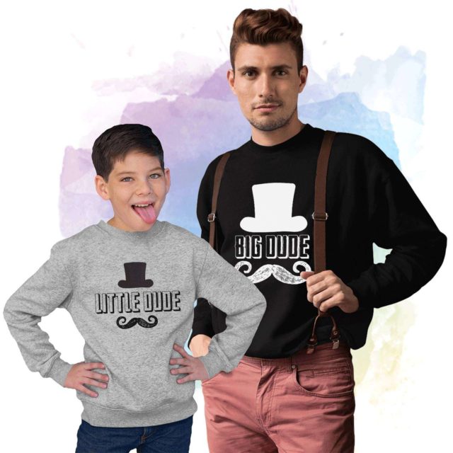Big Dude Little Dude Sweatshirts, Family Sweatshirts, Father's Day Gift Ideas