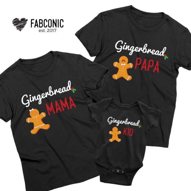 Gingerbread Christmas Family Shirts, Family Christmas Gifts