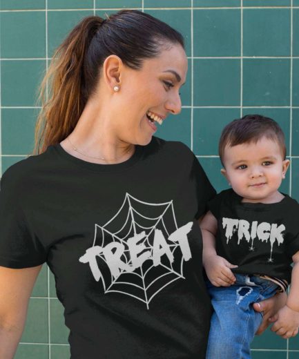 Matching Family Halloween Shirts, Trick, Treat, Funny Halloween Family Shirts