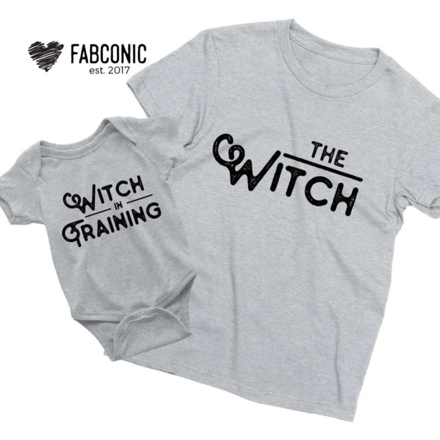 Halloween Mother Daughter Shirts, The Witch, Witch in Training