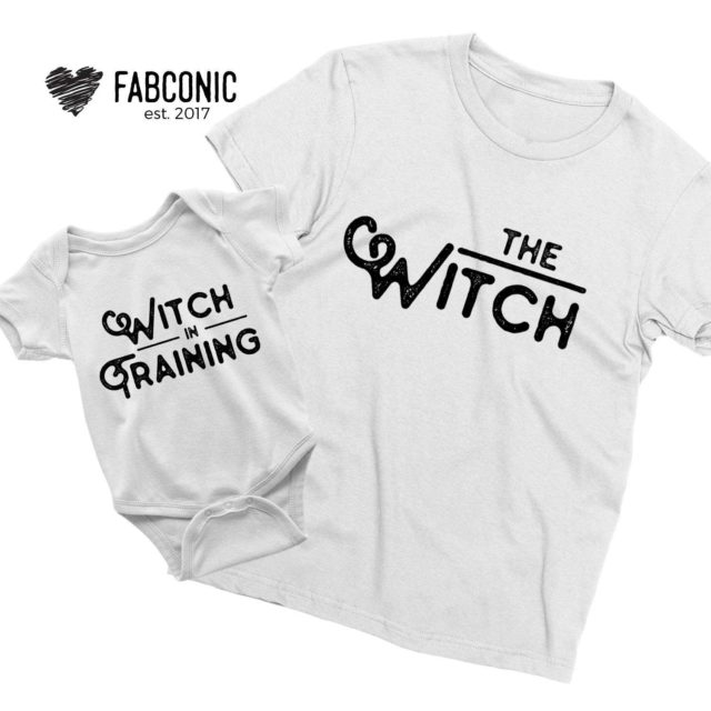 Halloween Mother Daughter Shirts, The Witch, Witch in Training