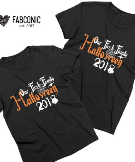 Our First Halloween Coules Shirts, Matching Family Shirts