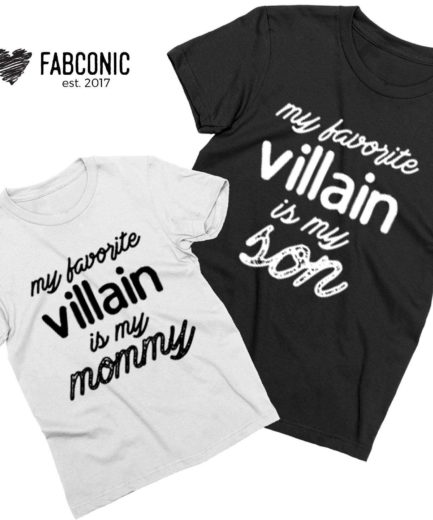 Mother Son Halloween Shirts, My Favorite Villain is My Mommy My Son