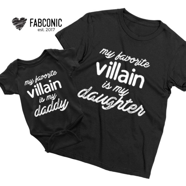 Father Daughter Halloween Shirts, My Favorite Villain is My Daddy My Daughter