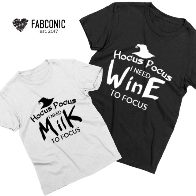 Hocus Pocus Family Shirts, I need Milk, I need Wine, Family Shirts