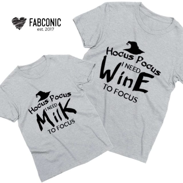 Hocus Pocus Family Shirts, I need Milk, I need Wine, Family Shirts
