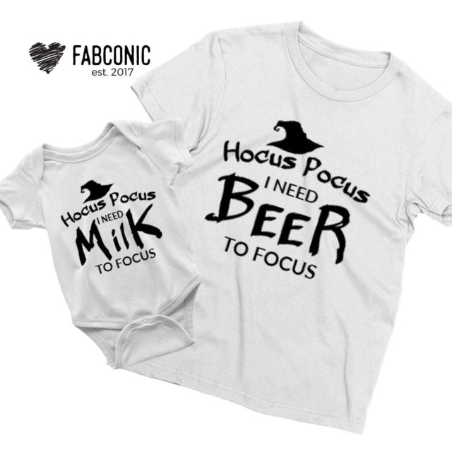 Hocus Pocus Shirts, Hocus Pocus I need Beer I need Milk, Family Shirts
