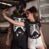 Skeleton Maternity Shirts, Halloween Family Shirts, Matching Halloween Couple