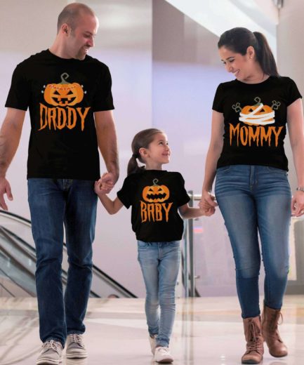 Mommy Daddy Baby Pumpkin, Halloween Family Shirts